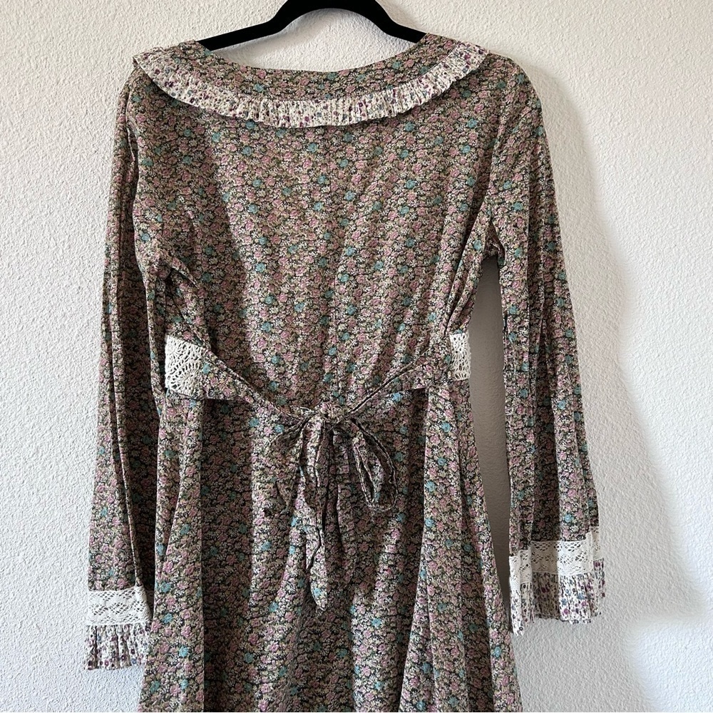 Ralph Lauren Denim Supply women’s Floral Midi Dress Medium Flare Sleeve Cottage - Picture 10 of 14